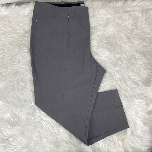 Yarn & Sea Women’s Gray Contemporary Stretch Straight Leg Preppy Pants 3X/W48 - Picture 3 of 10